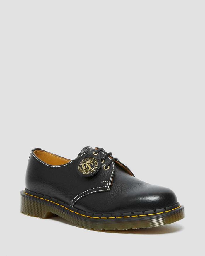 Dr Martens Oxfords Dame Svart 1461 Made In England Classic Læder 8764UBWHP